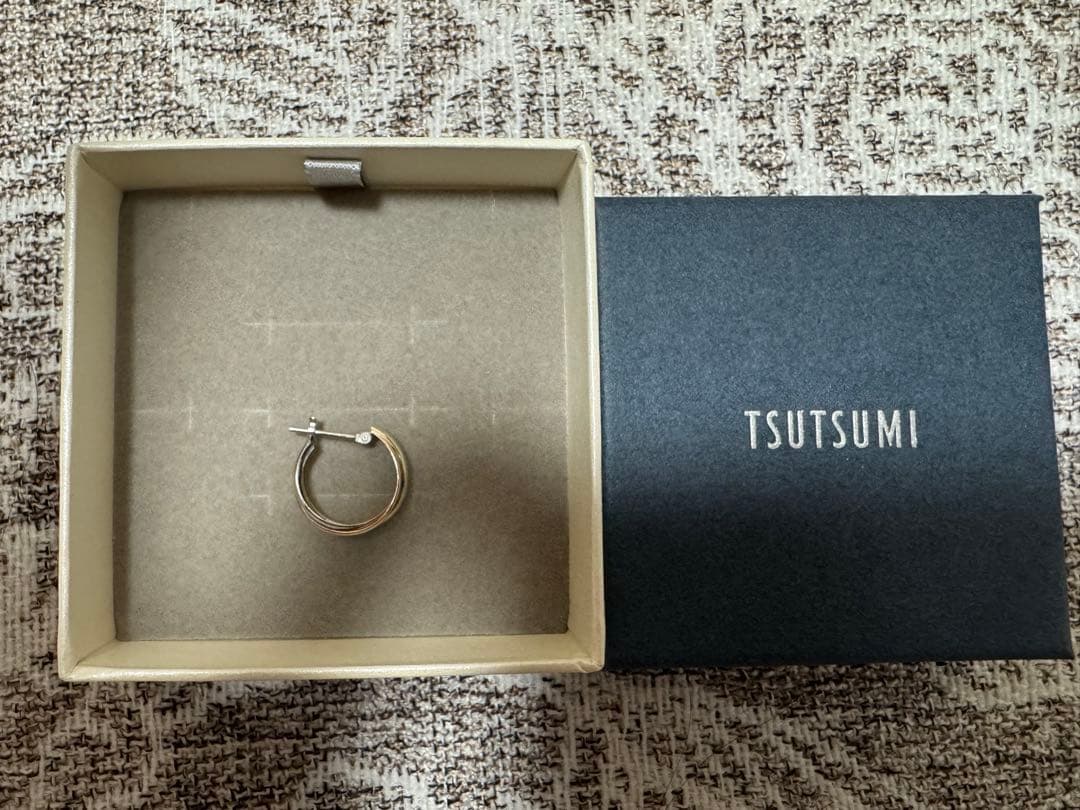 ジュエリーツツミ K10 フープピアス　片耳のみ