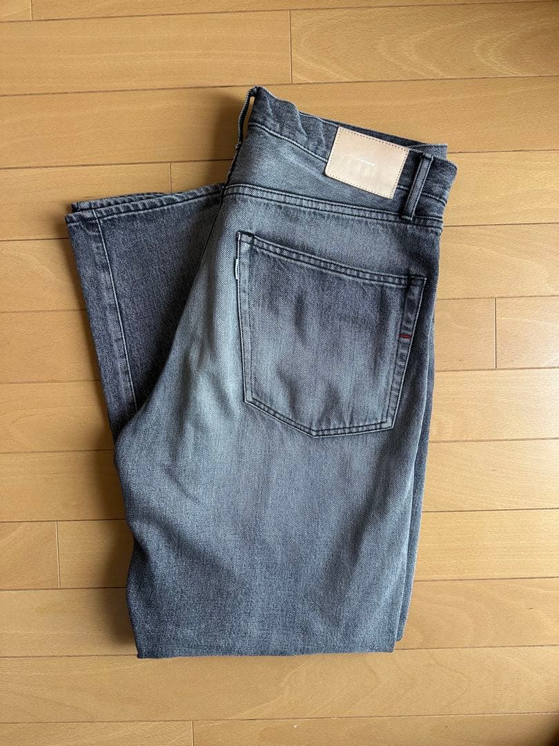 パンツ Graphpaper denim pants black light fade