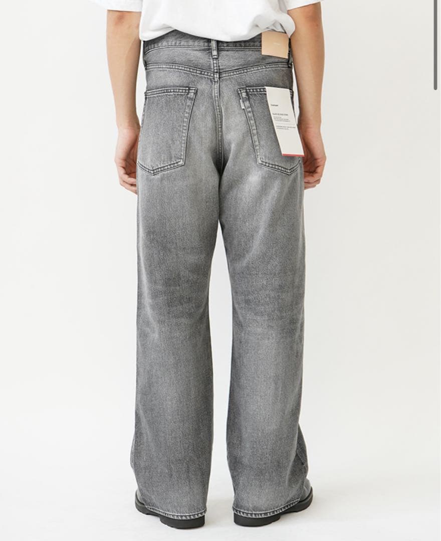 パンツ Graphpaper denim pants black light fade