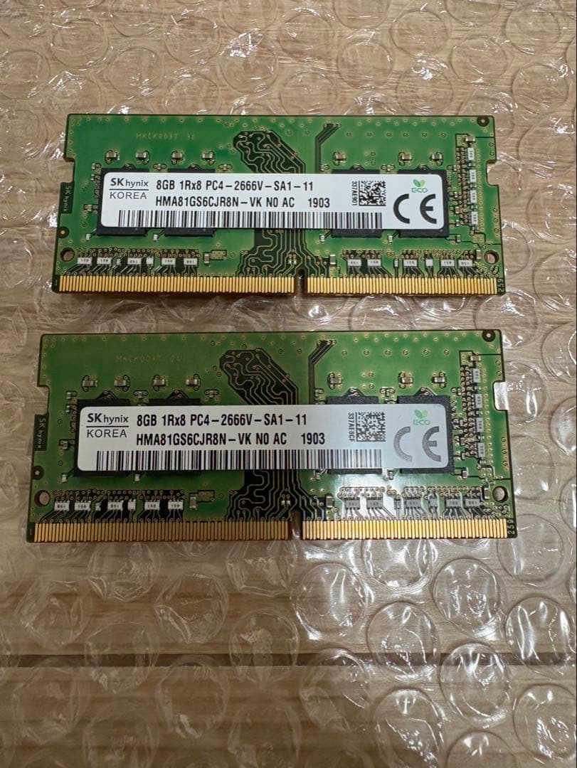 SK hynix 8GB メモリ PC4-2666V 2枚