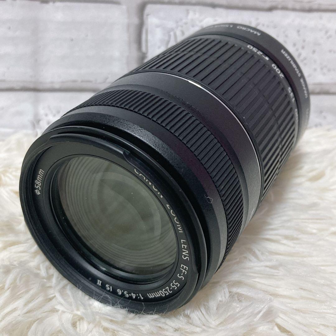 【極美品】 Canon EF-S 55-250mm F4-5.6 ISⅡ レンズ