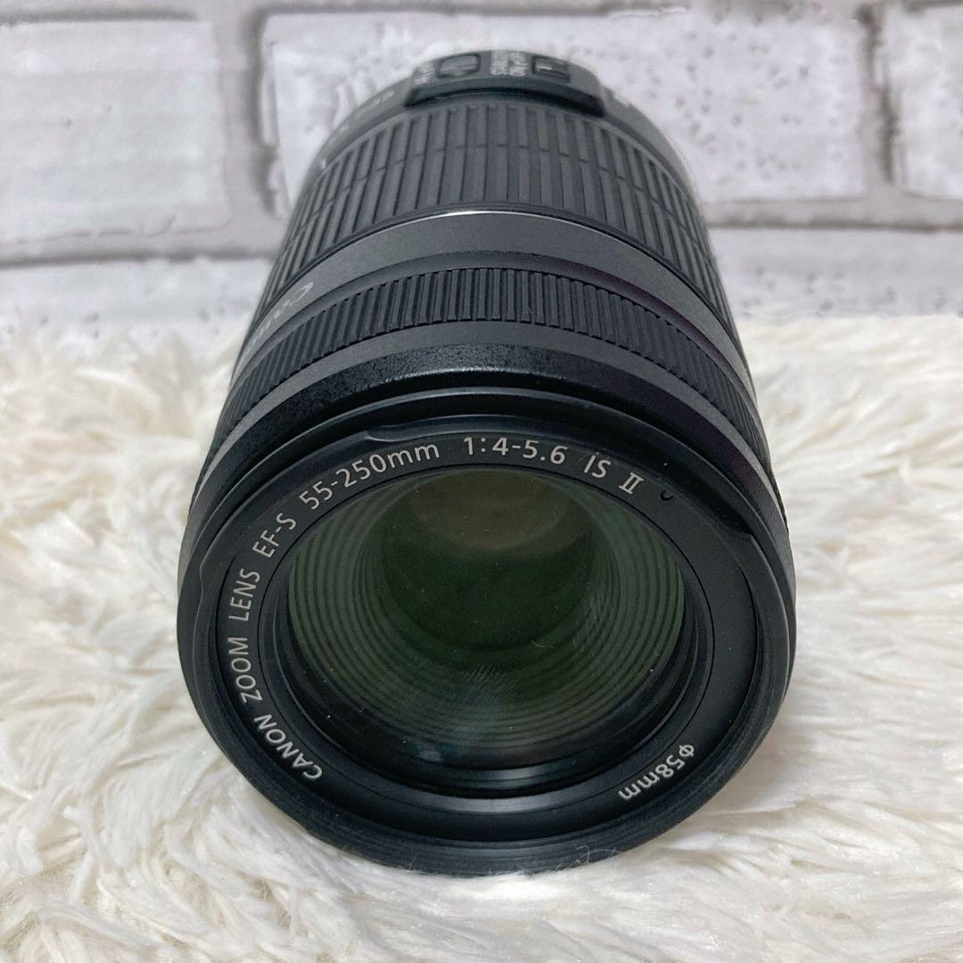 【極美品】 Canon EF-S 55-250mm F4-5.6 ISⅡ レンズ