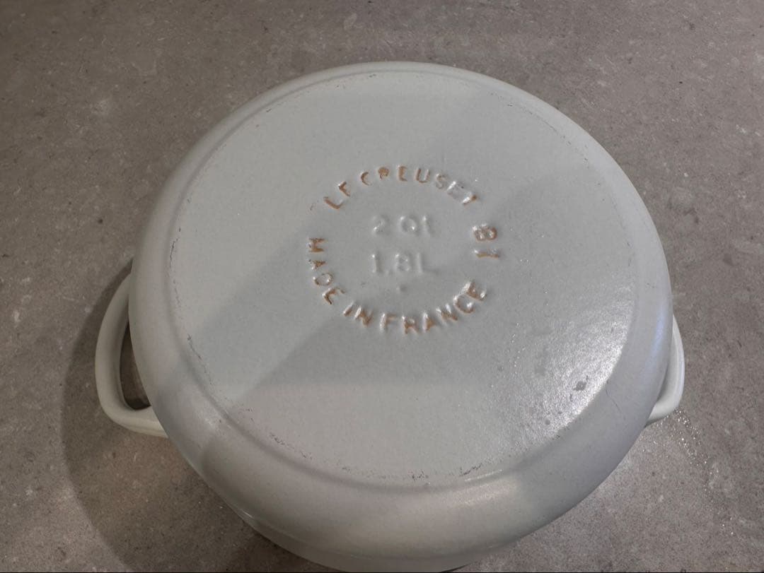 LE CREUSET 両手鍋 ホワイト