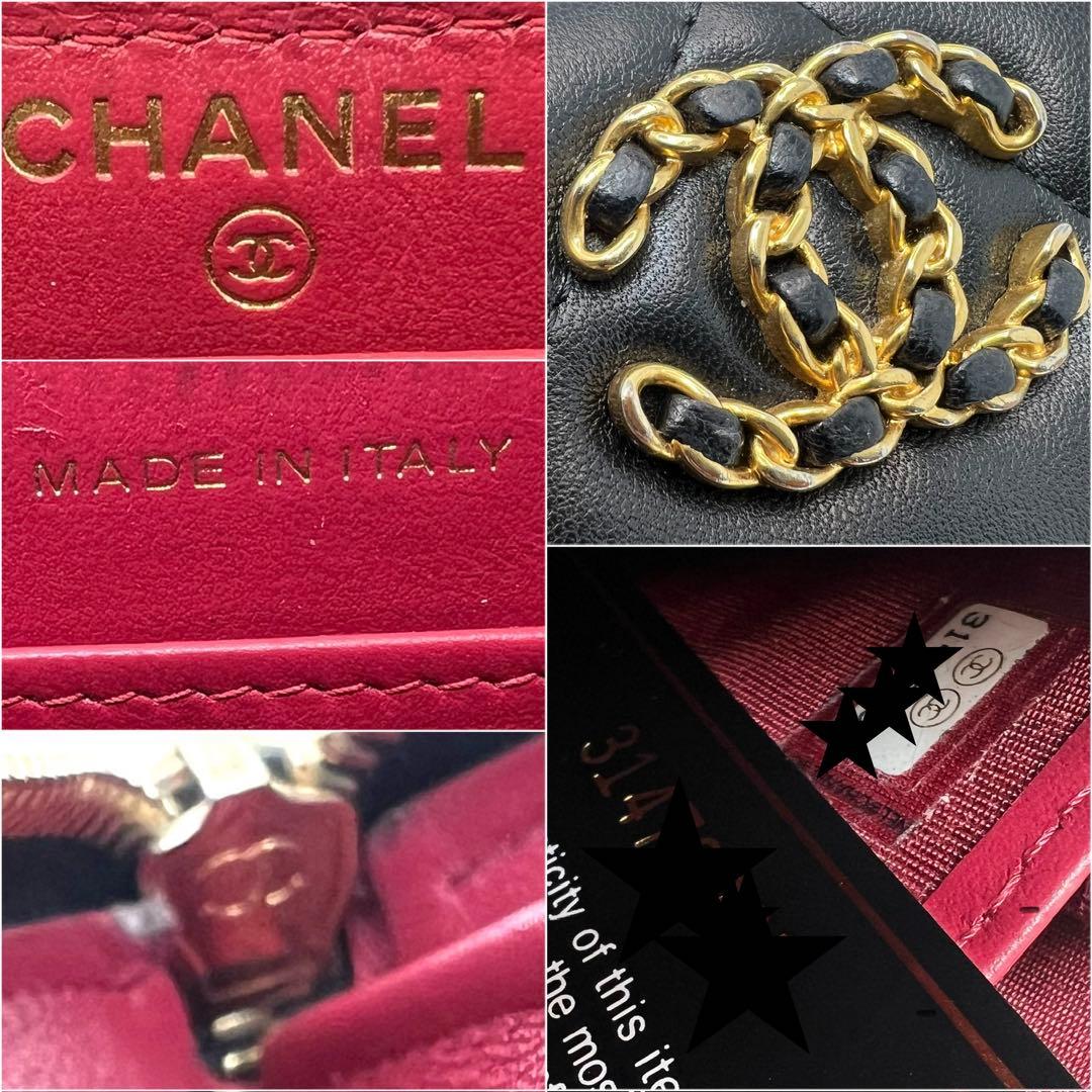 queenCHANEL シャネル 19 ディズヌフ ラウンドジップ長財布
