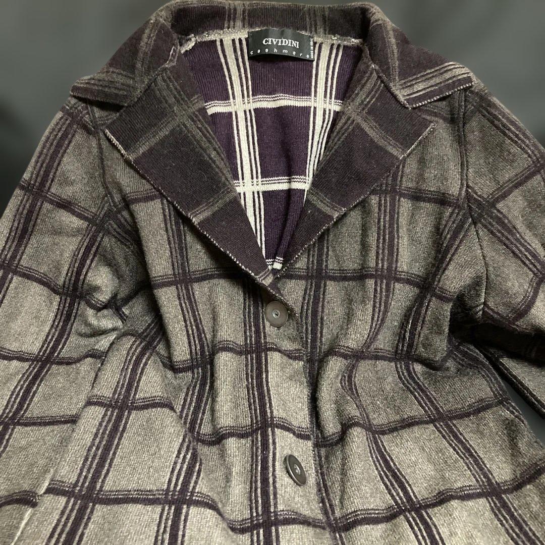 CIVIDINI 100%カシミヤ テーラードジャケット 42