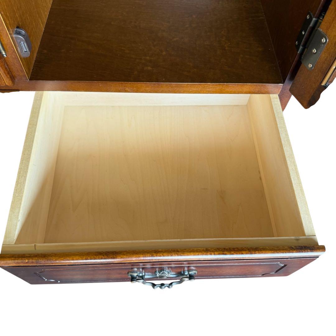 HR756 カリモク家具　コロニアル サイドボード食器棚　キュリオケース