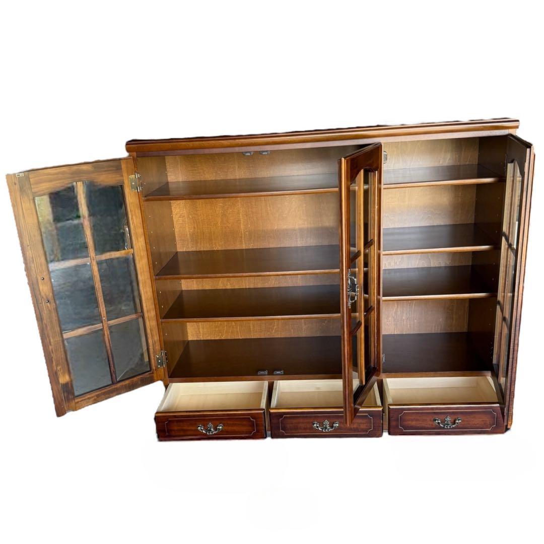 HR756 カリモク家具　コロニアル サイドボード食器棚　キュリオケース