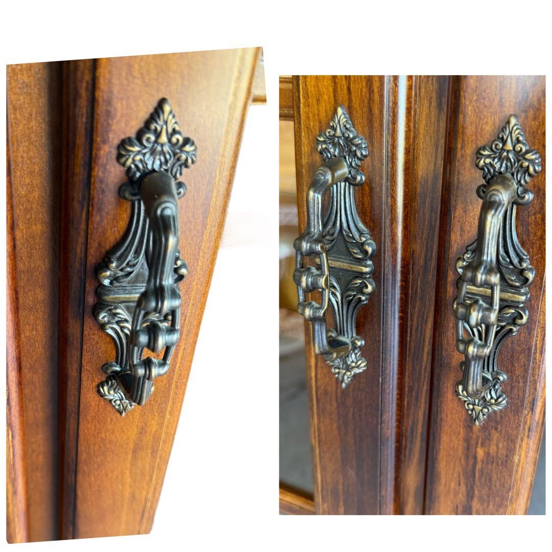 HR756 カリモク家具　コロニアル サイドボード食器棚　キュリオケース