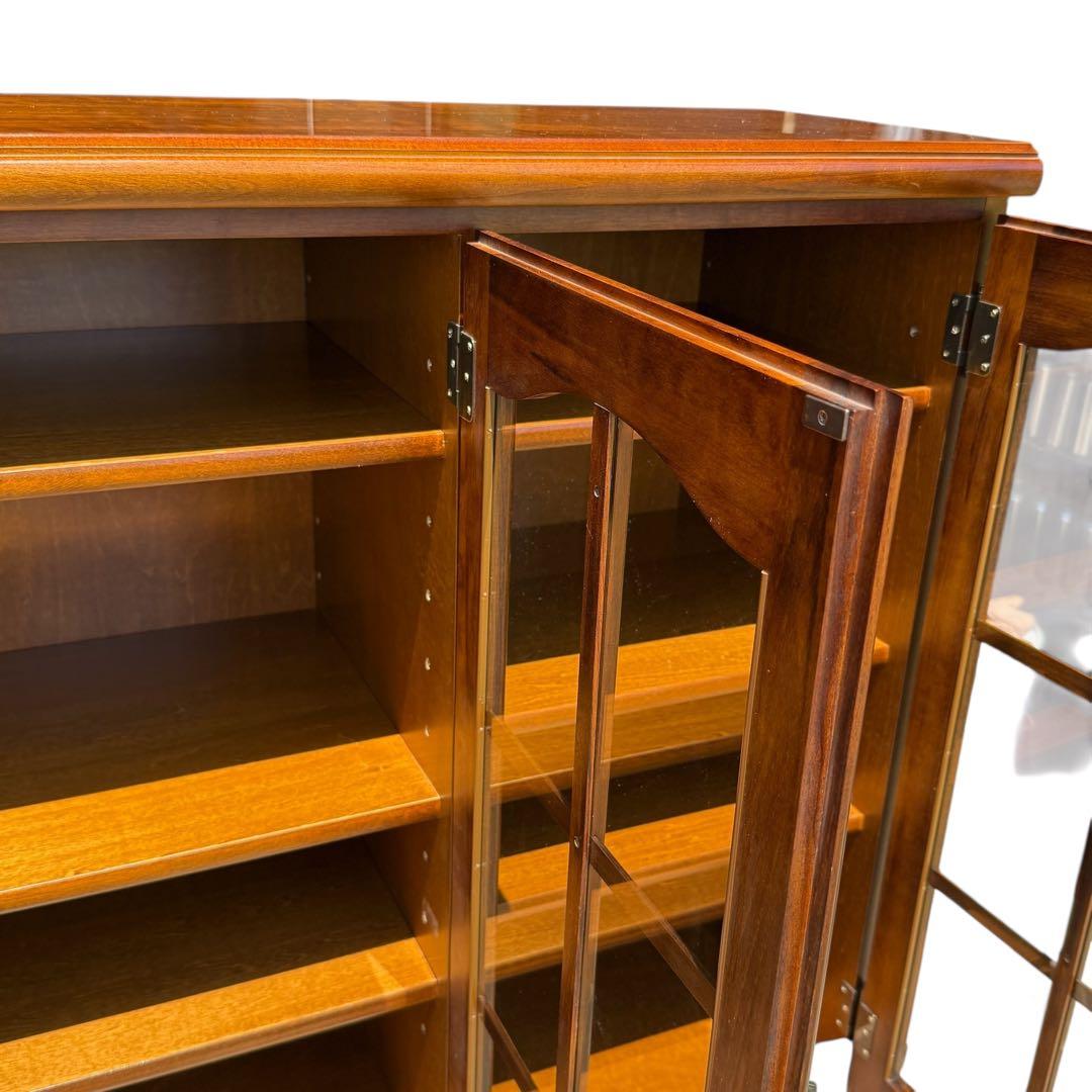 HR756 カリモク家具　コロニアル サイドボード食器棚　キュリオケース