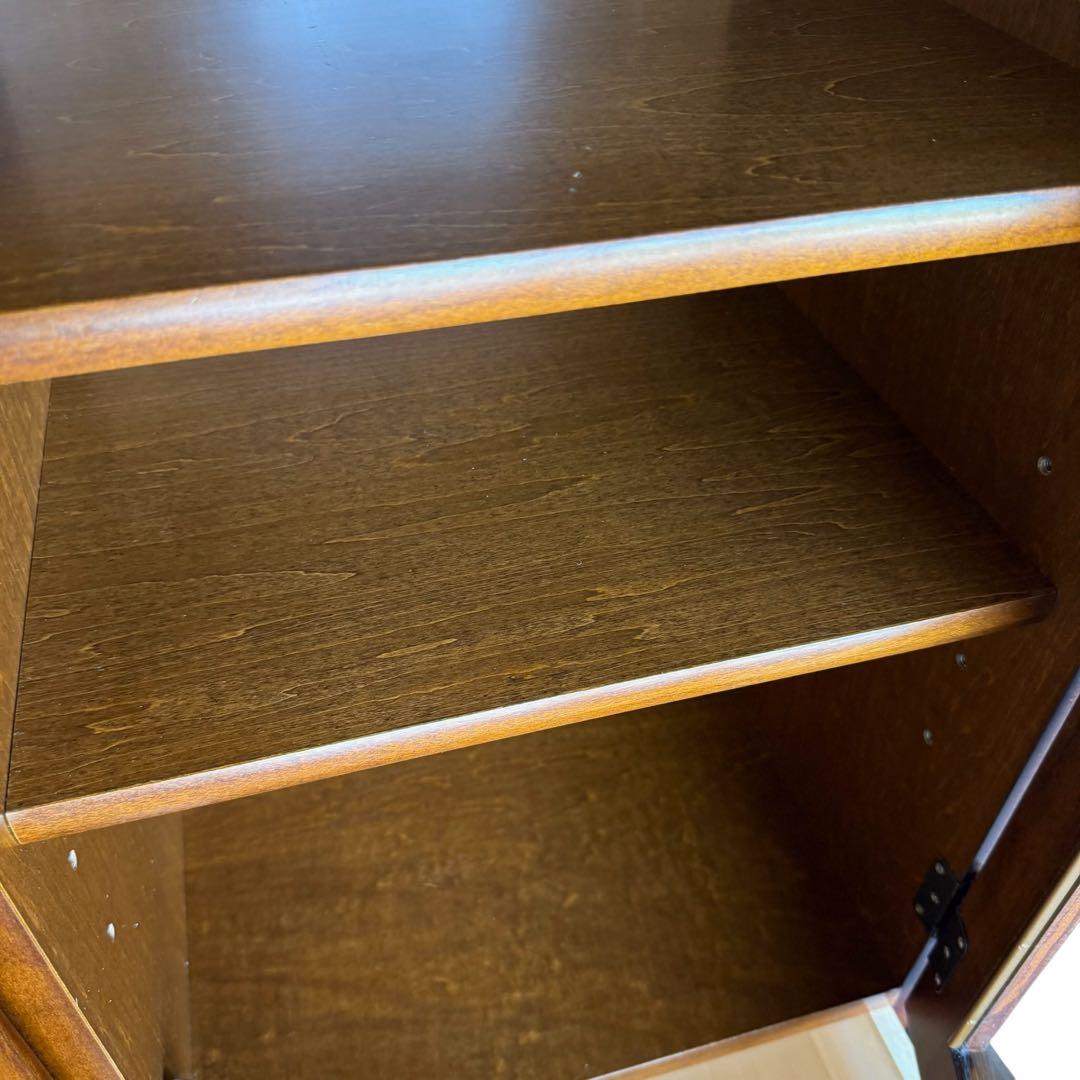 HR756 カリモク家具　コロニアル サイドボード食器棚　キュリオケース