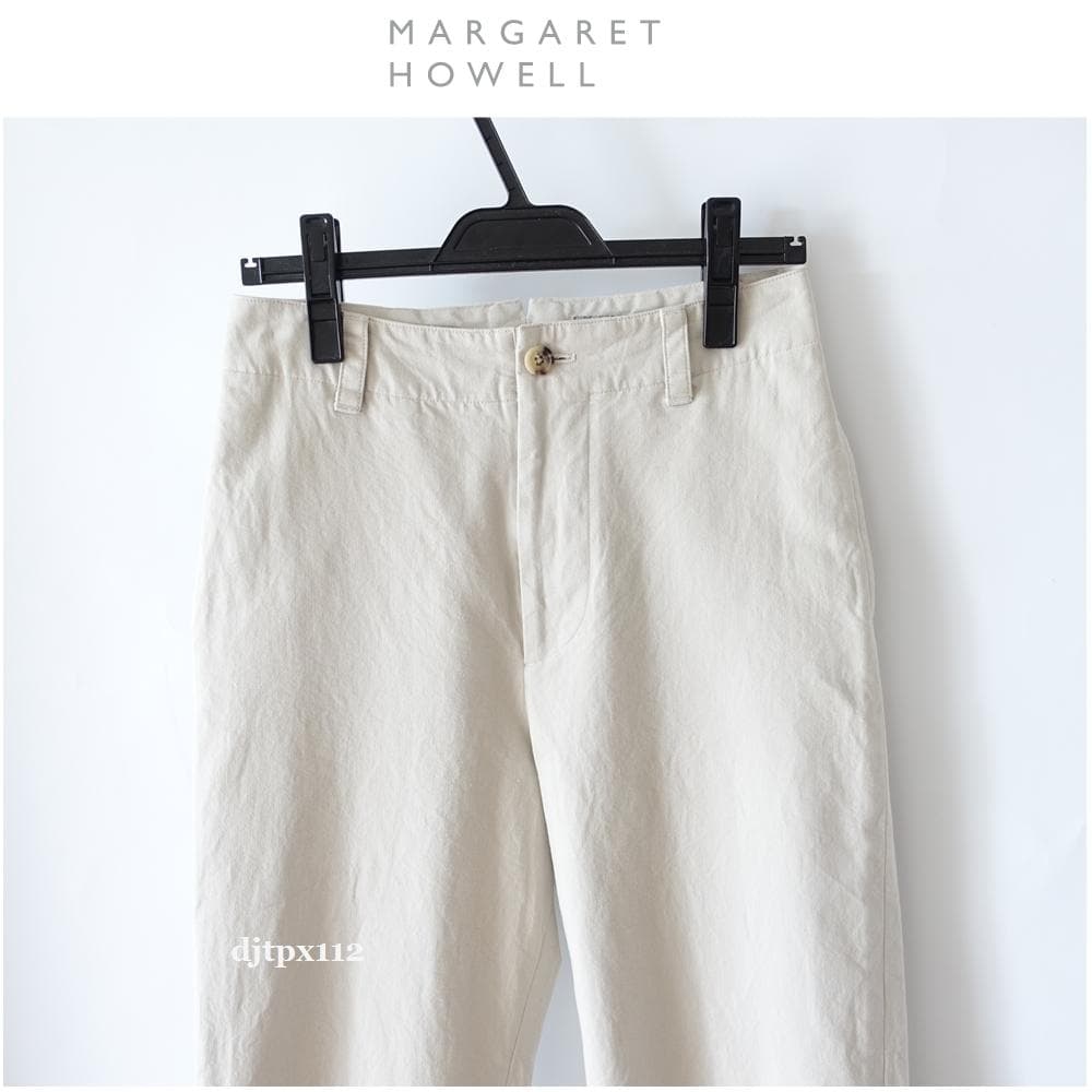 極美品*マーガレットハウエル 2023 コットンツイル*クロップド トラウザーズ