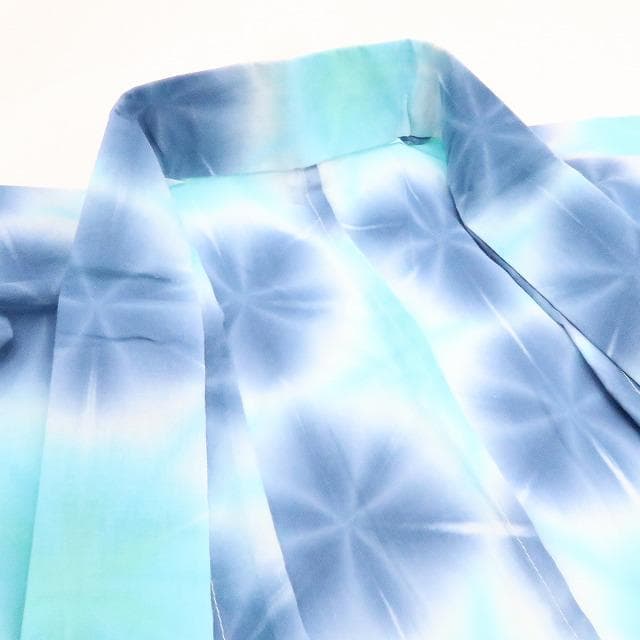 Y3365◆新品 板締め絞り 綿 仕付け糸付 浴衣 洗える夏着物