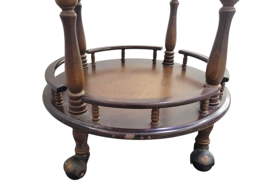 飛騨産業 天然木 キャスター付きサイドテーブル キッチンワゴン