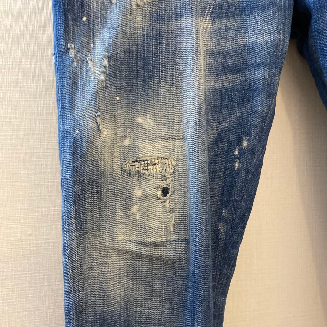 DSQUARED2 スケータージーン　　　ダメージリペア　ペイント加工