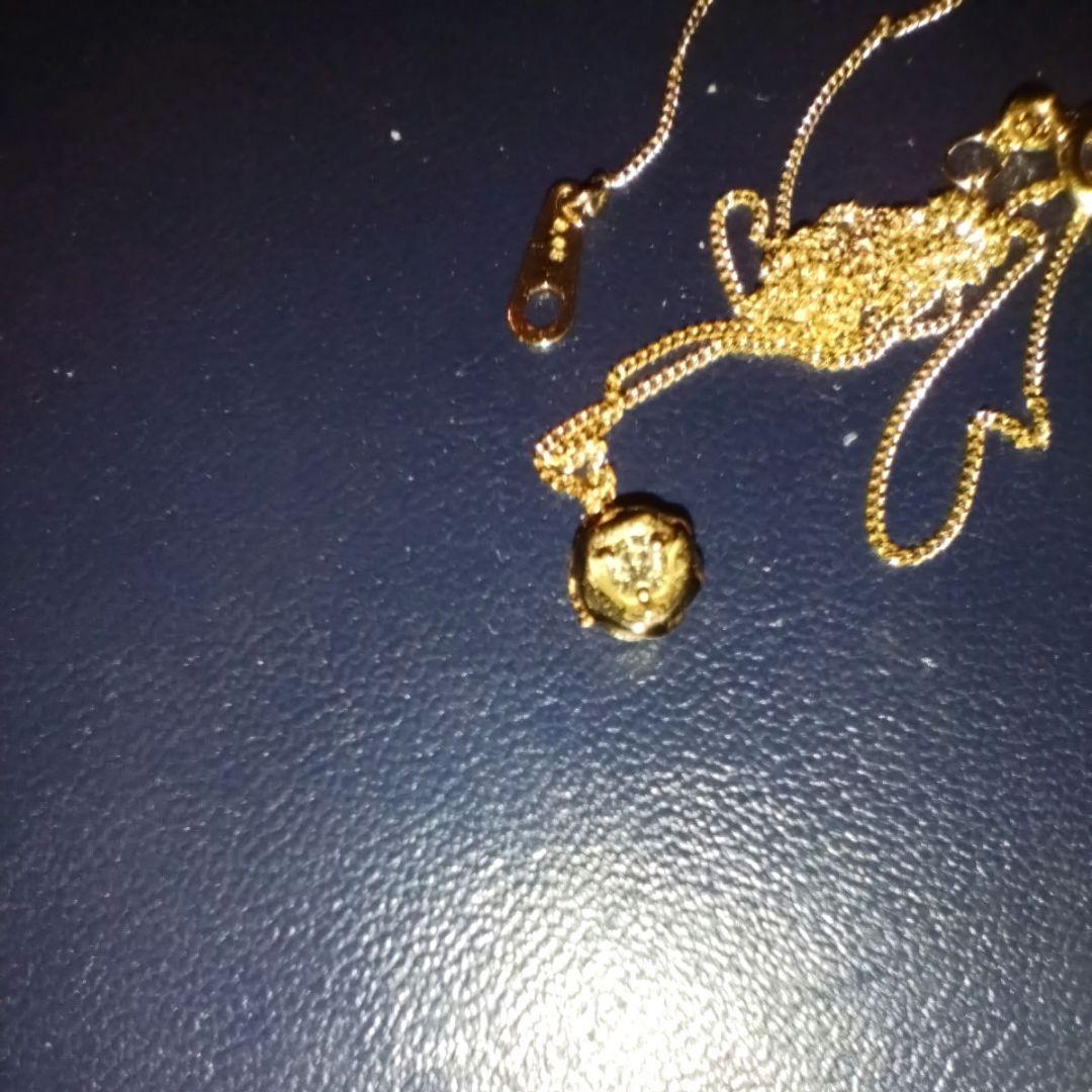 k18PG ダイヤモンドネックレス　0.05ct　トップ薔薇モチーフ