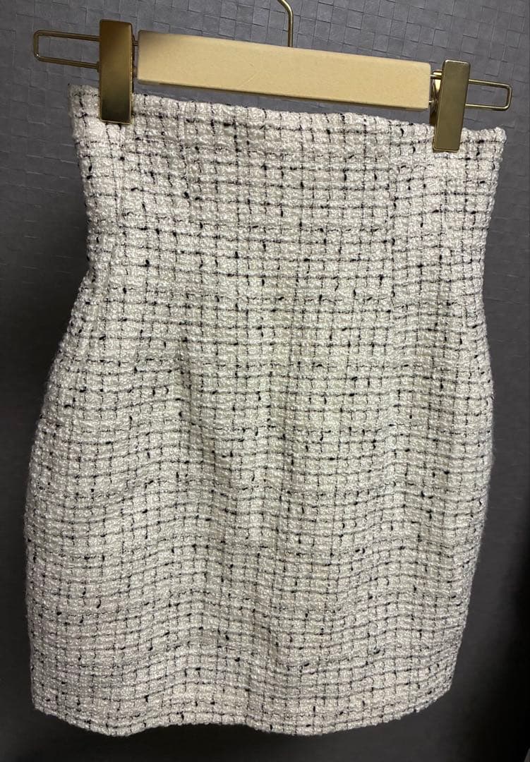 【naoho】corset tweed mini skirt