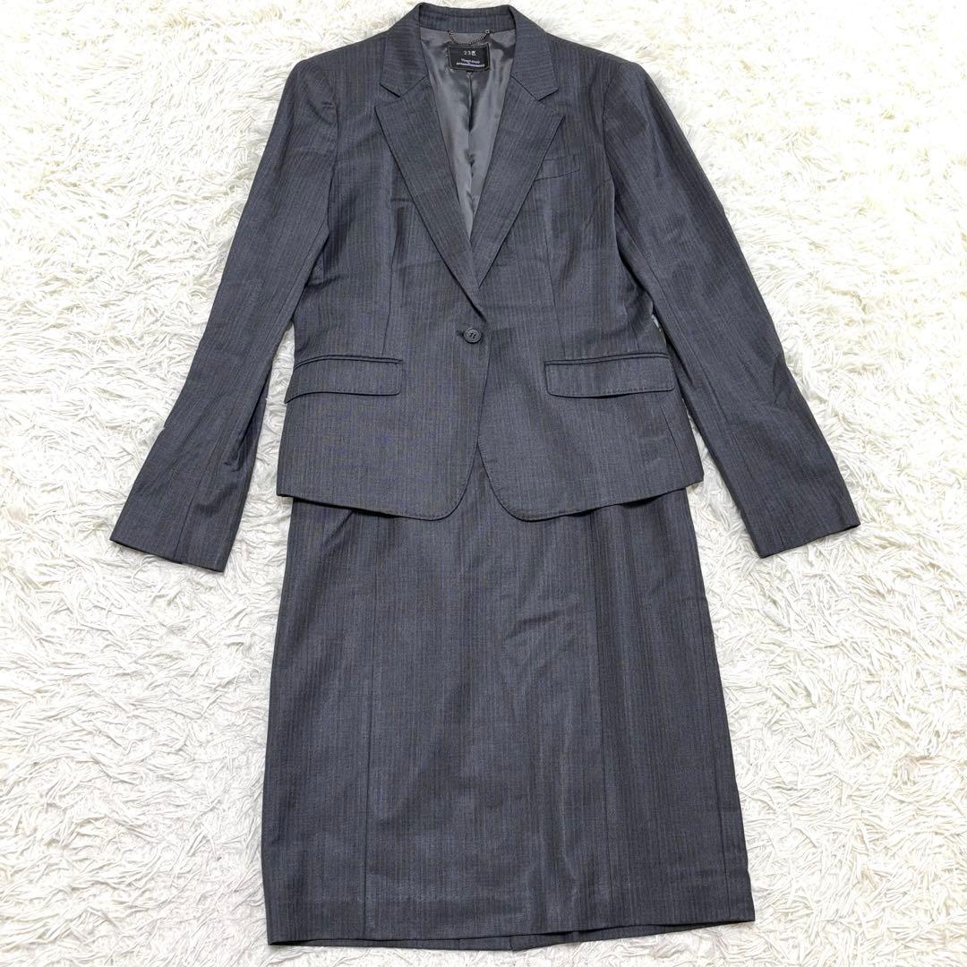 23区　ファインネスウール　スカートスーツ　高級生地　42号　XL