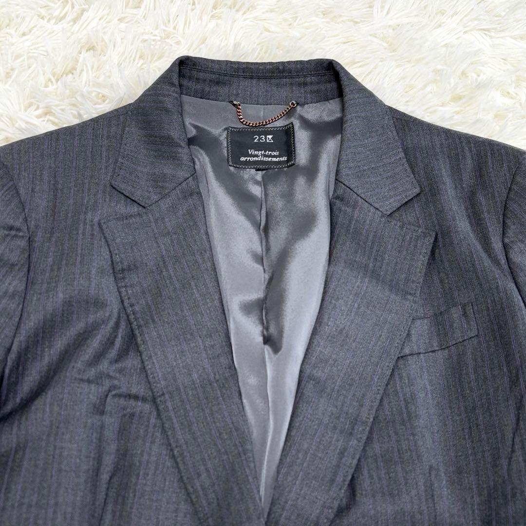 23区　ファインネスウール　スカートスーツ　高級生地　42号　XL