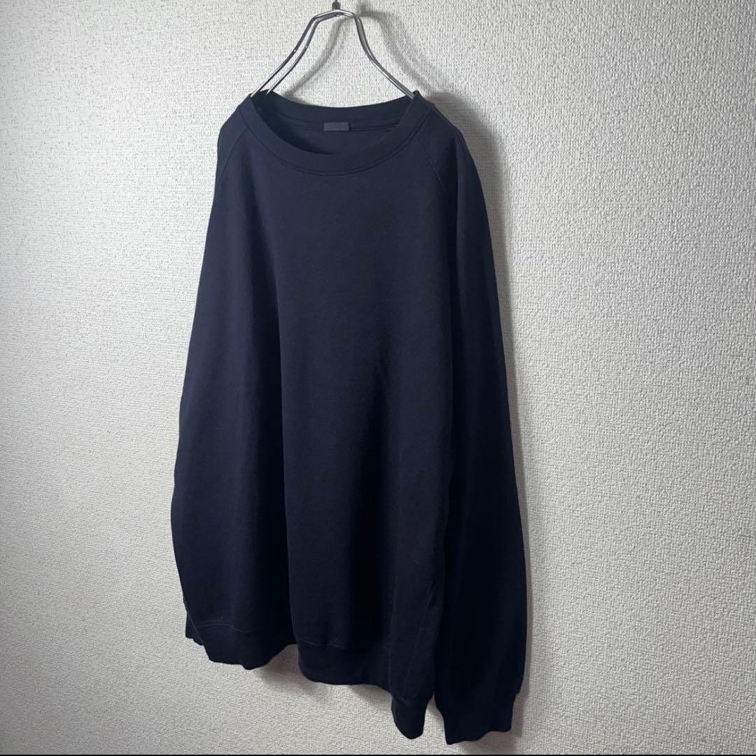 COMOLI コモリ コットンシルク長袖クルー 23SS NAVY