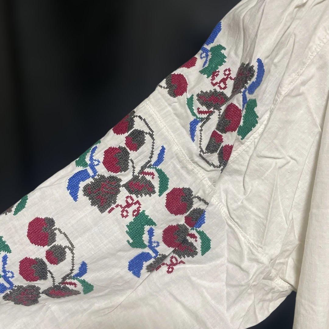 アンティークワンピースチュニックベリー刺繍美品