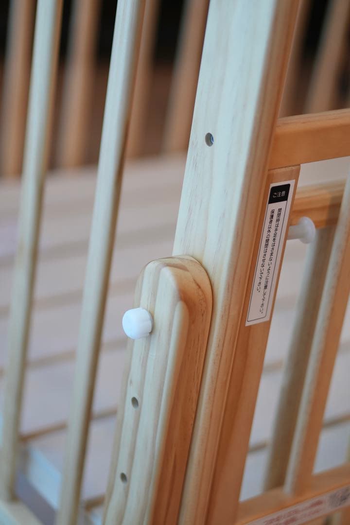 【美品】大和屋　ノモック　Wオープンハイタイプ　ベビーベッド　キャスター