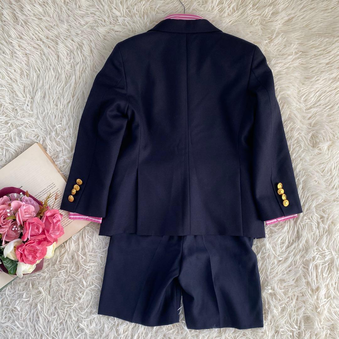 美品 ラルフローレン 4点セット フォーマル　120 スーツ ブレ ネイビー