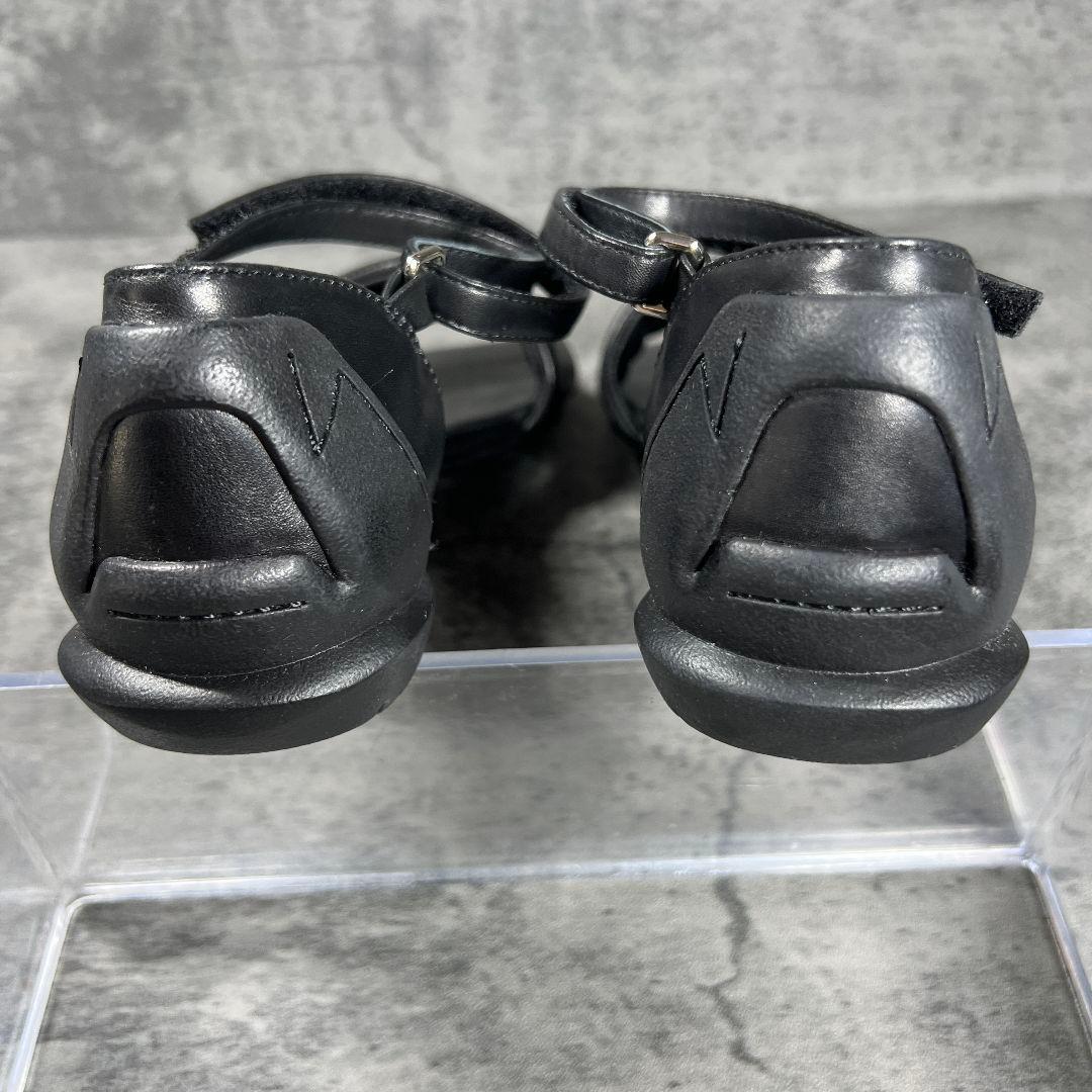 極美品【SHISEI】（36）パデッドサンダル アンクルストラップ ブラック