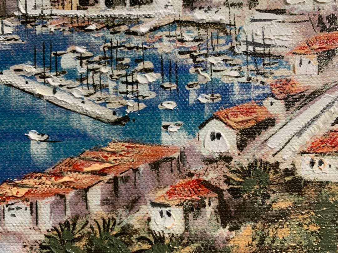 【パーシー】風景画 油絵 肉筆 ドブロブニク サイン入り