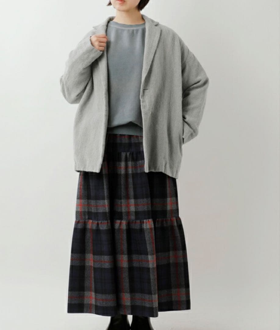 TRAVAIL MANUEL ウールリネンミルド ラスティック ジャケット