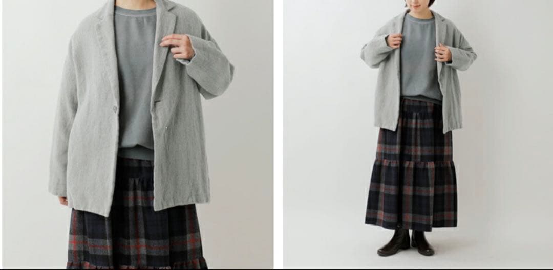 TRAVAIL MANUEL ウールリネンミルド ラスティック ジャケット