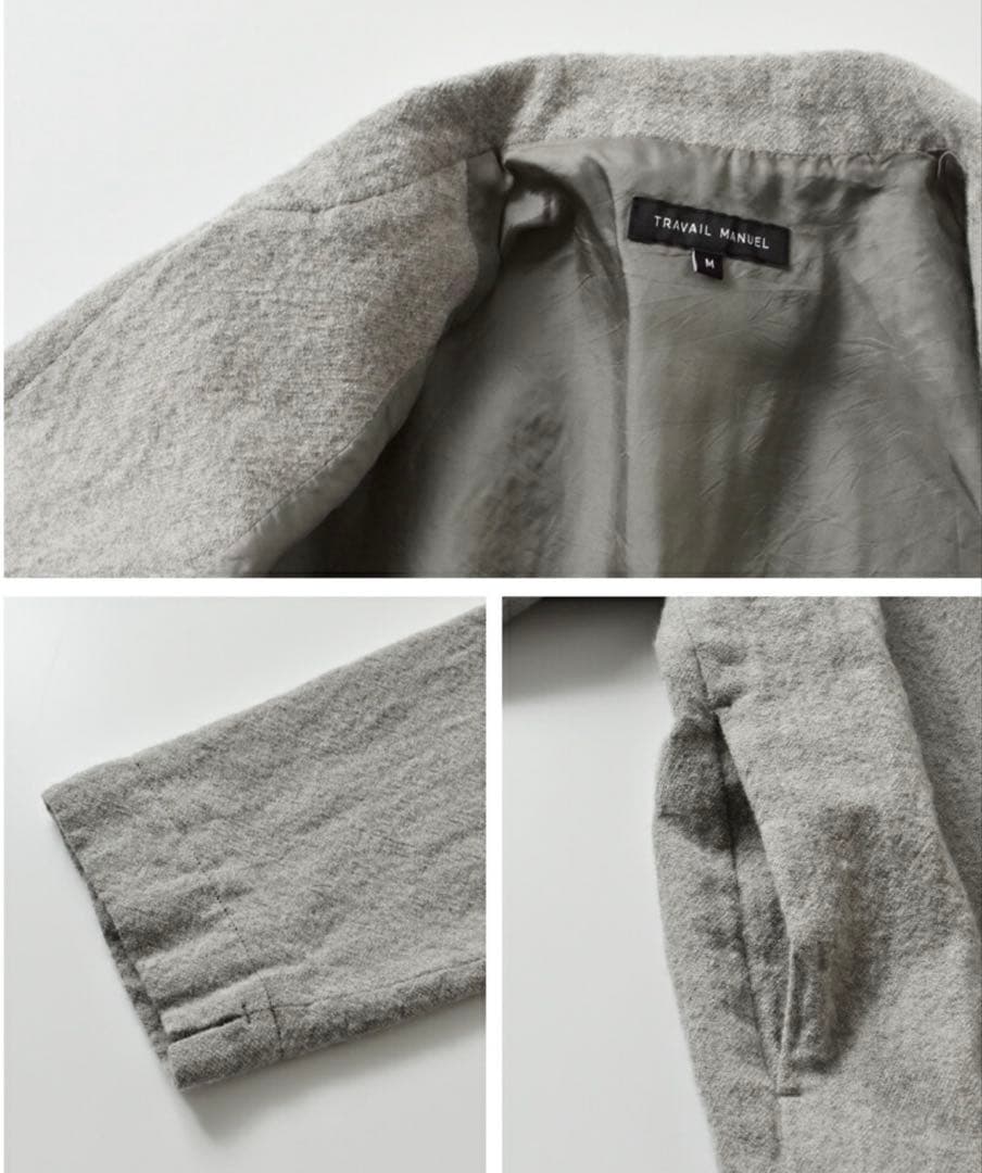 TRAVAIL MANUEL ウールリネンミルド ラスティック ジャケット