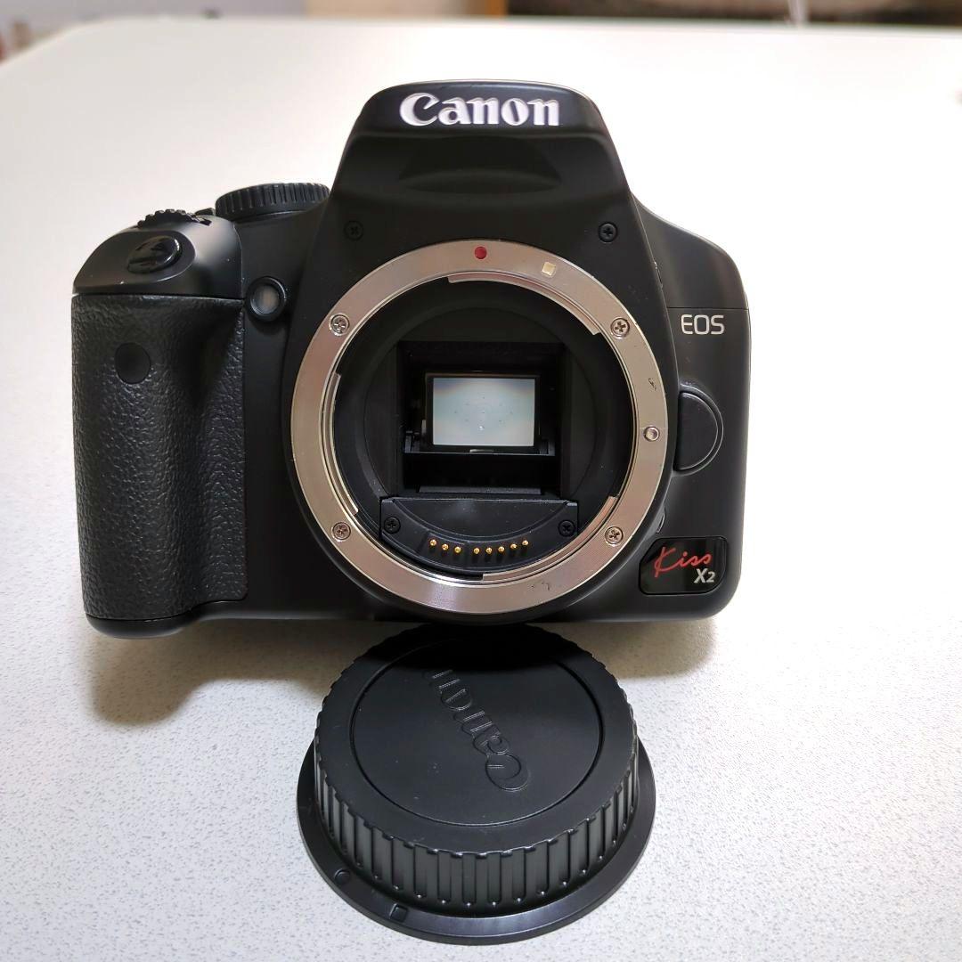 Canon EOS Kiss X2 一眼レフカメラ レンズ2本セットSDカード付