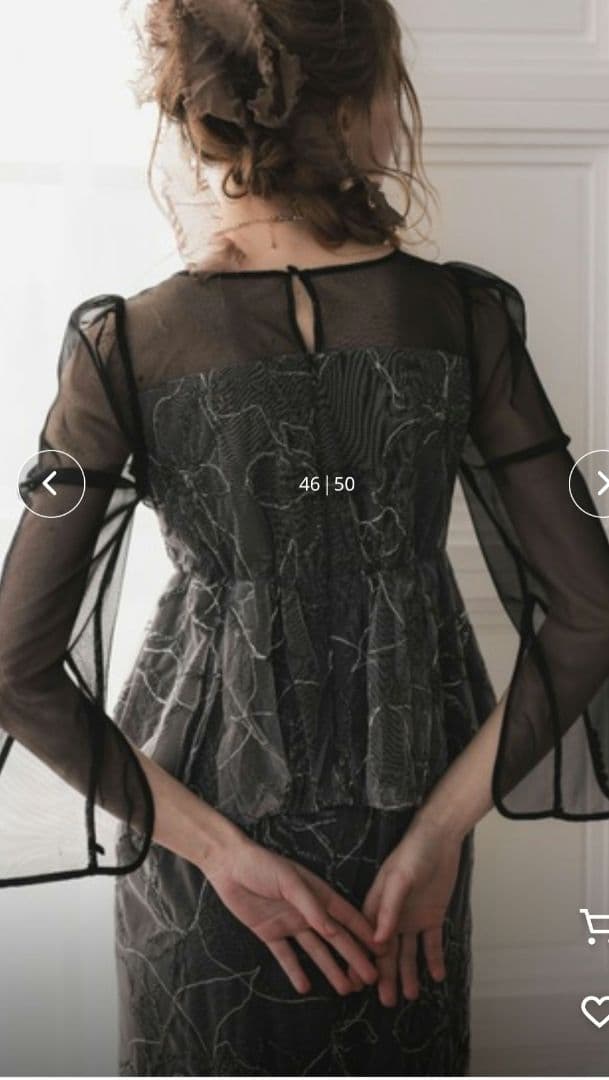 レースペプラムドレス　 パーティードレス