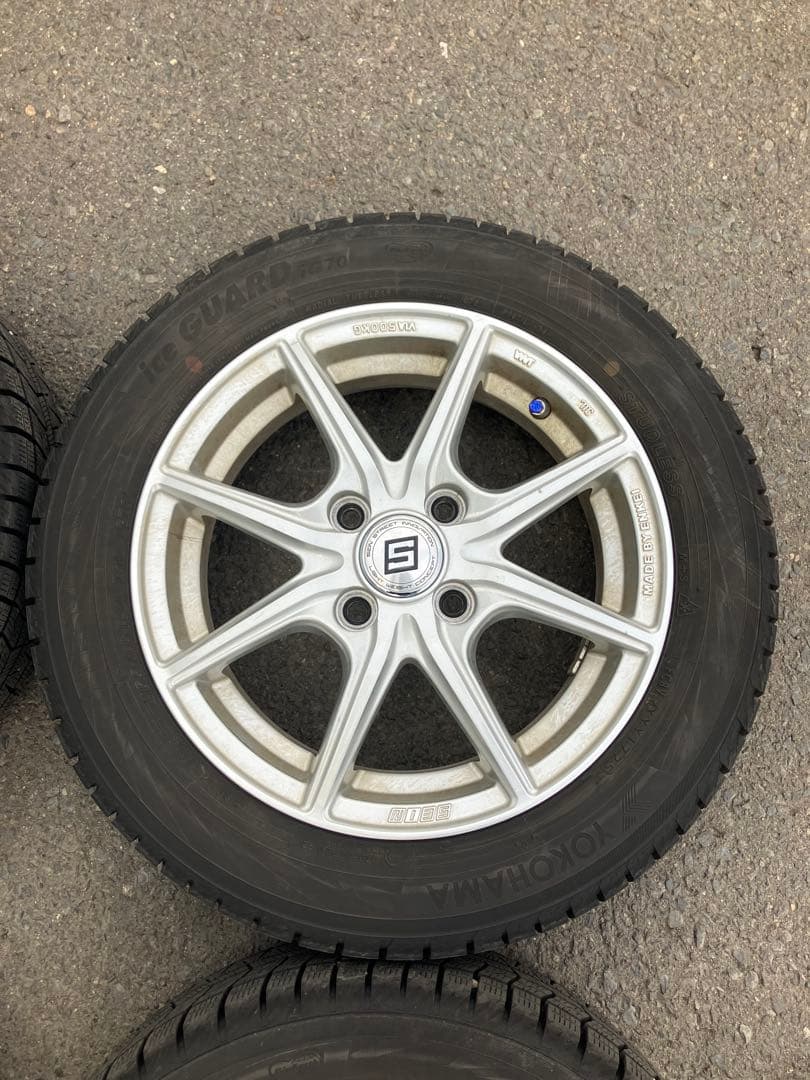 14インチ 冬タイヤアルミセット ヨコハマタイヤ155/65R14軽自動車送料込