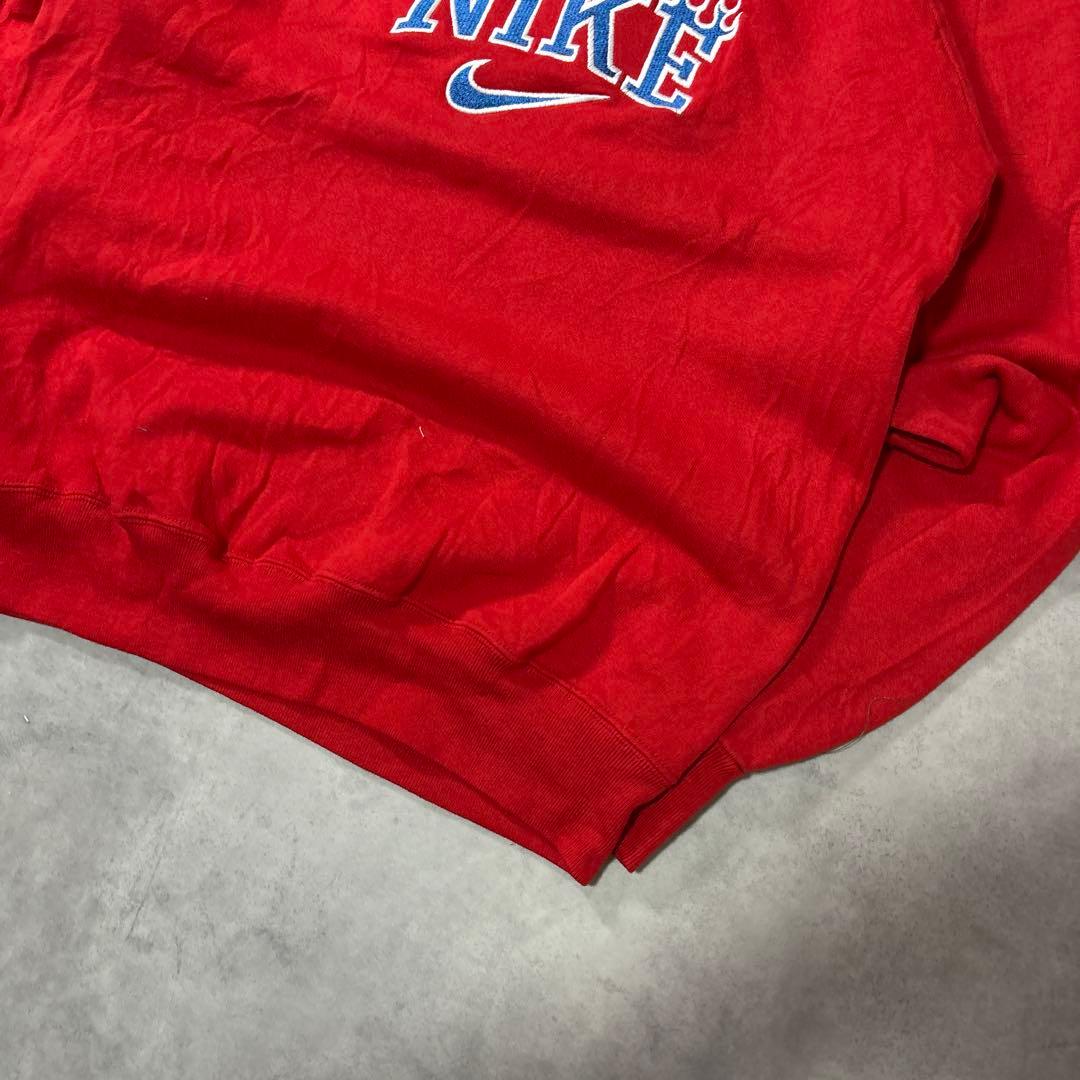 NIKE 90s スウェット トレーナー 刺繍ロゴ ファイヤー オレンジ M