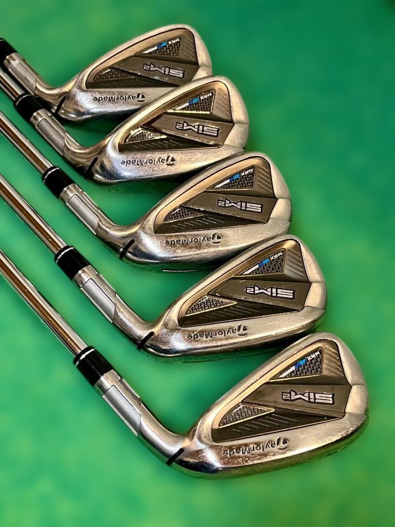 【TaylorMade　SIM2　MAX　アイアン　KBS-S　5本セット】中古