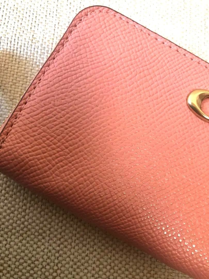 極美品【COACH】コーチ スモール ジップ アラウンド カード ケース