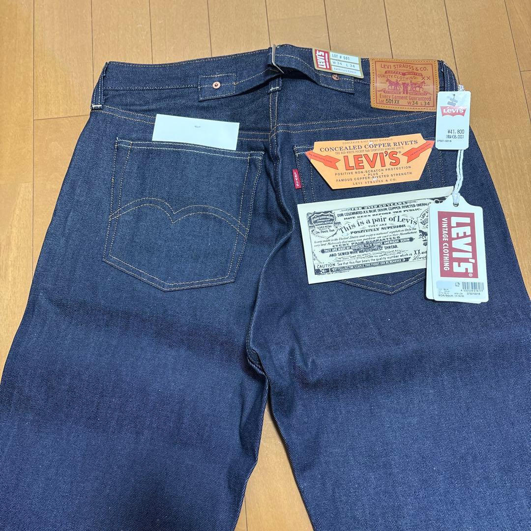 新品　LVC 501XX 1937年モデル リジット37501-0018 W34