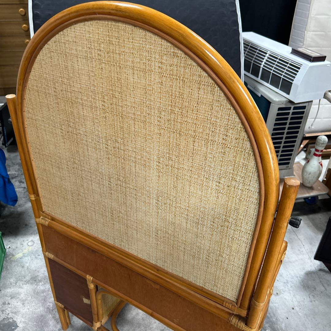 ラタン製ドレッサー・鏡台 アーチ型ミラー