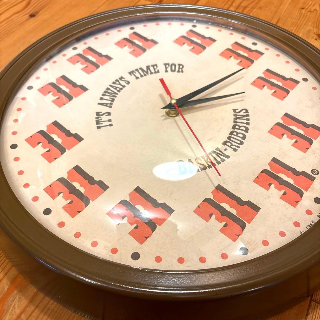 60s バスキンロビンス　サーティワン　アドバタイジング　クロック　看板　店舗用