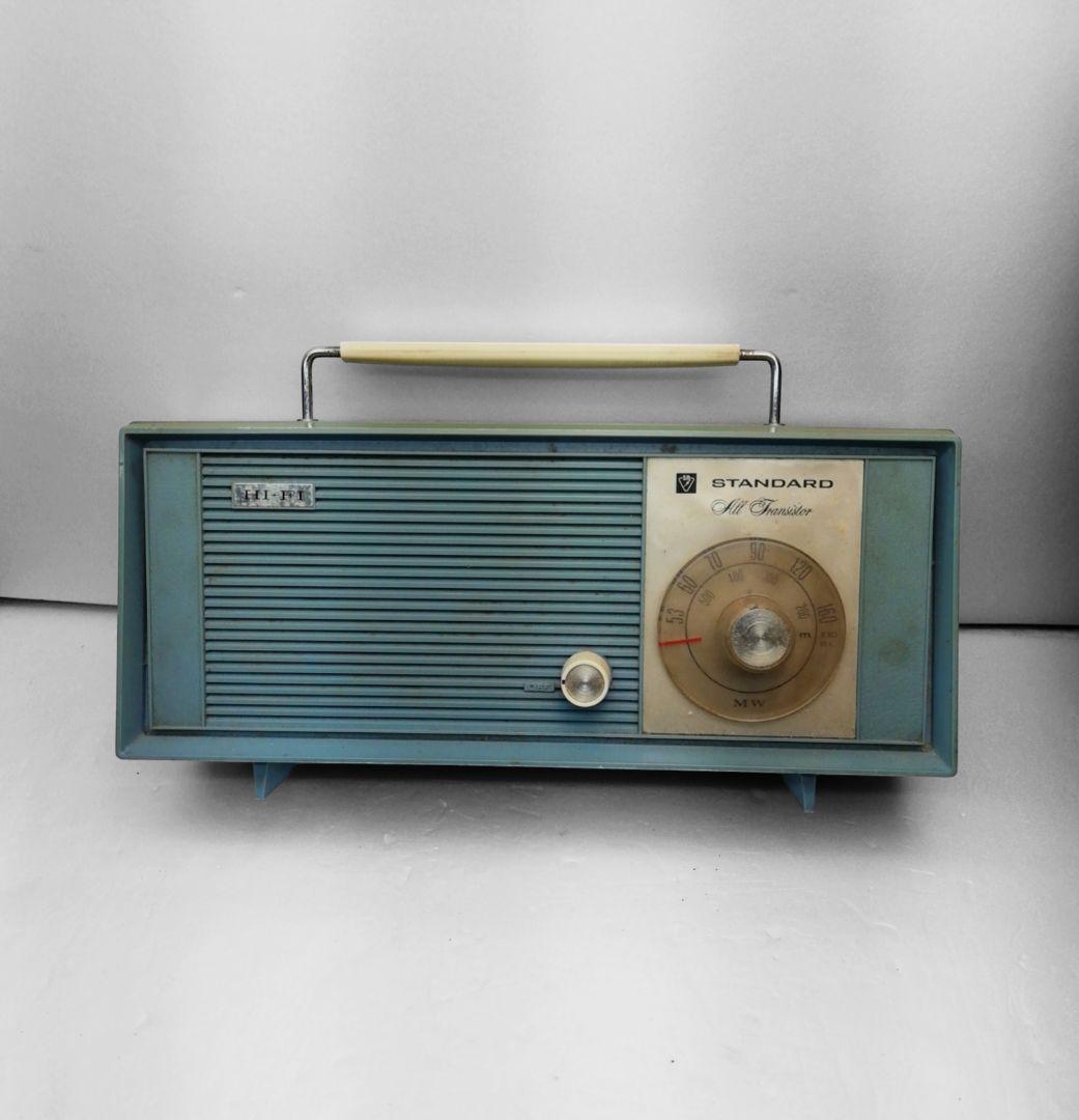 STANDARD SR-F663 6石トランジスターラジオ 青 ハンドル付き