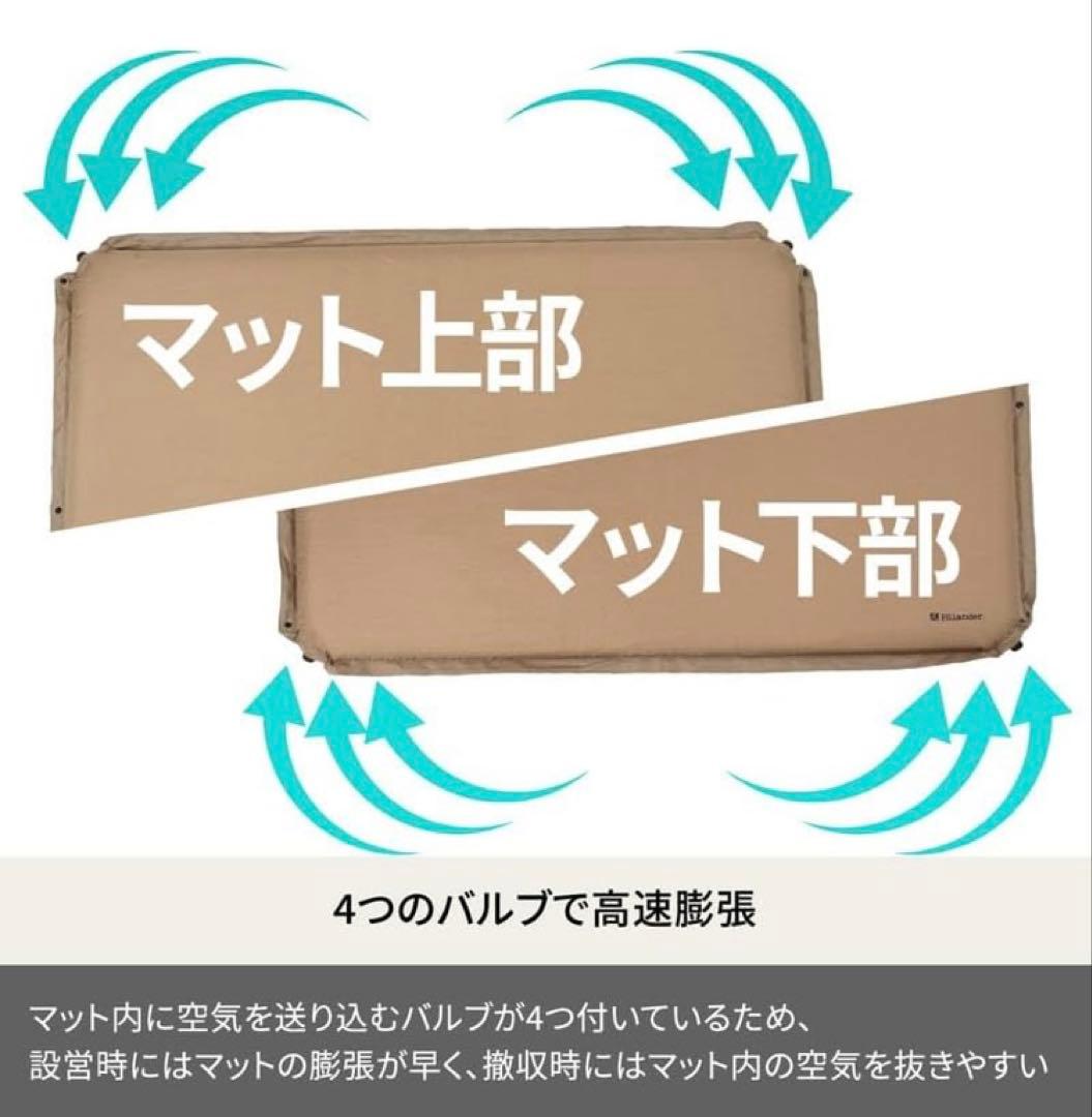 【美品】Hilander(ハイランダー) インフレーターマット DX ダブル