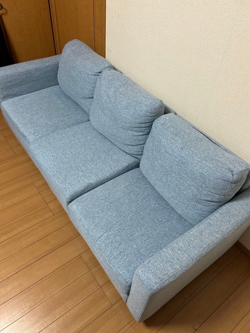 3人掛け　CARLO LIGHT アッシュグレー ソファ