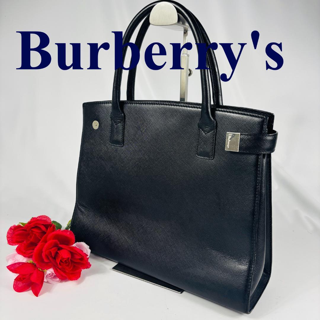 Burberry‘s フォーマルバッグ　ビジネスバッグ　レザー　ブラック