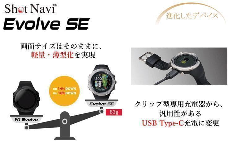 新品 ショットナビ 測定器 W1 Evolve SE 腕時計型 GPSナビ WH