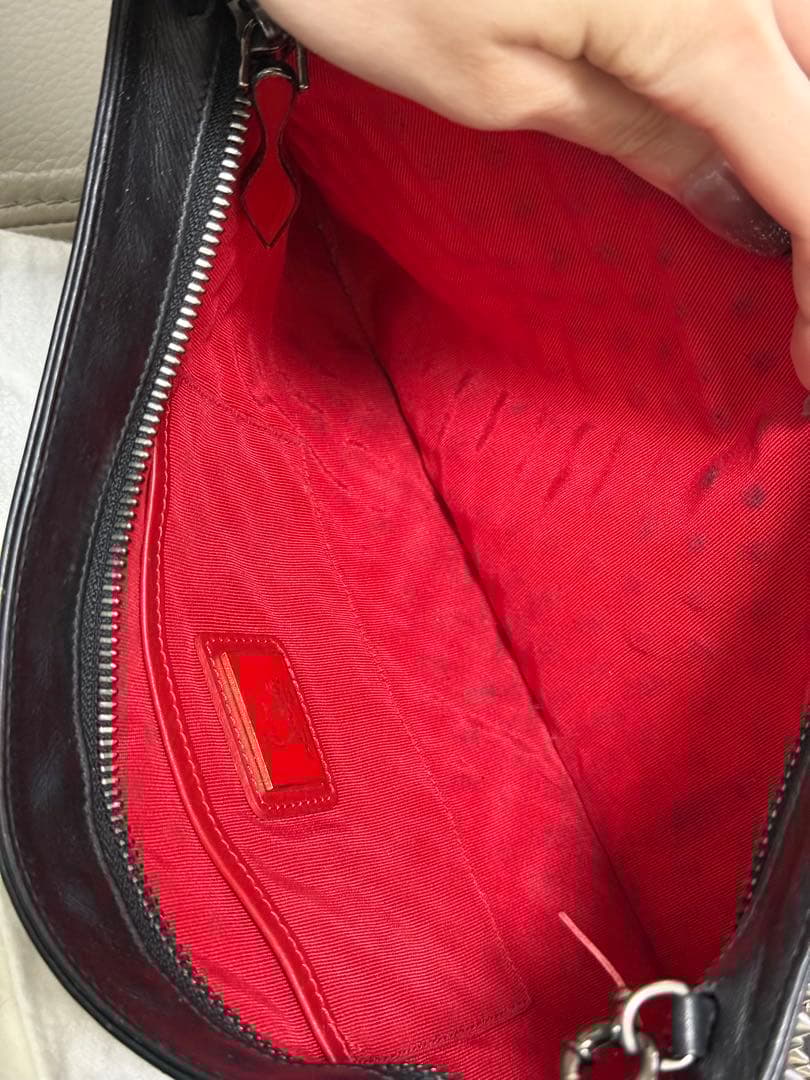 クリスチャンルブタン クラッチ ショルダー バッグ スタッズ スパイク