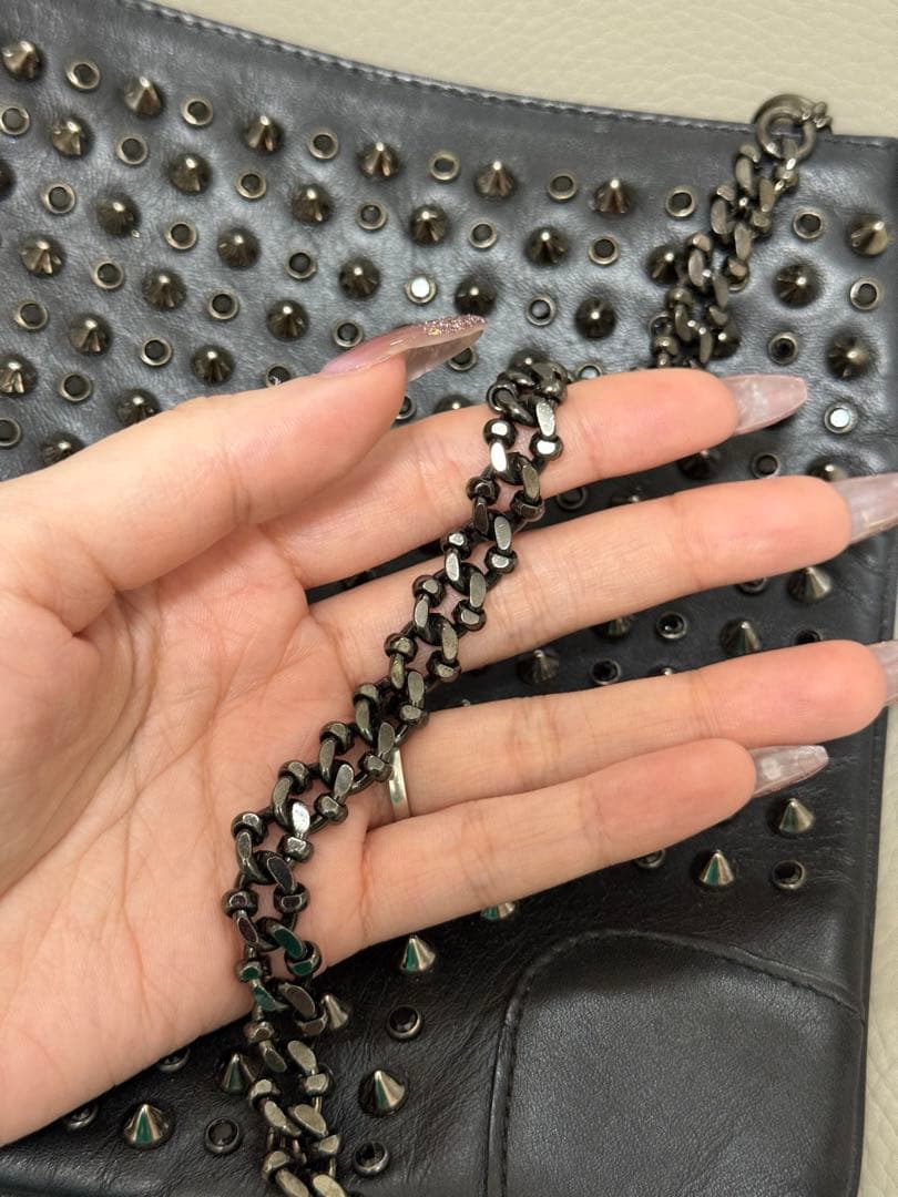 クリスチャンルブタン クラッチ ショルダー バッグ スタッズ スパイク