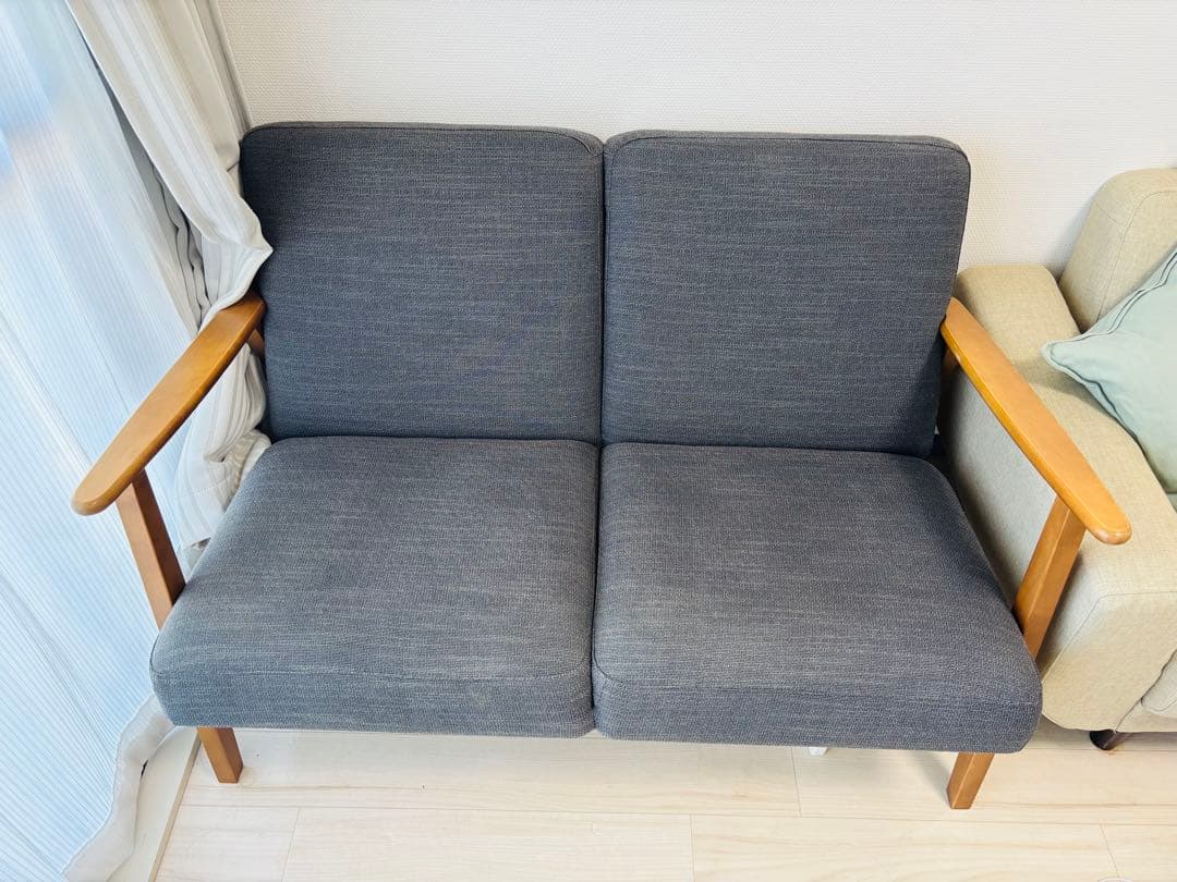IKEA EKENÄSET 2-3人掛けソファ チャコールグレー