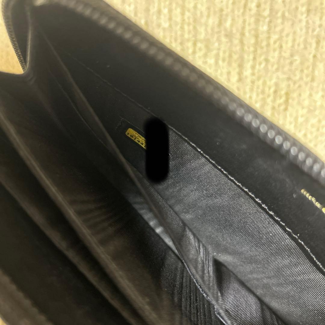 takashi CHANEL ブラックレザー 長財布