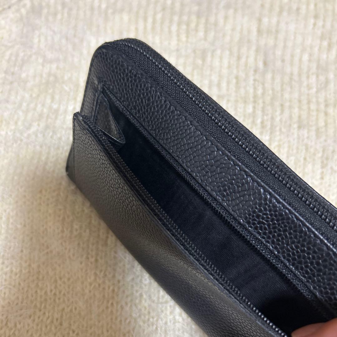 takashi CHANEL ブラックレザー 長財布